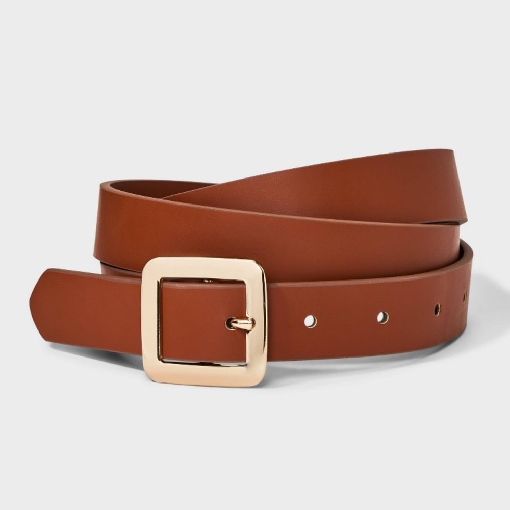A New Day - Target Chunky Center Bar Buckle Belt - Brown - Womens Size Small